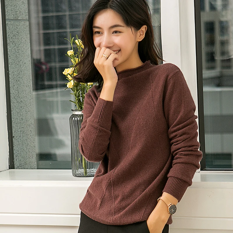 Woman Sweater 100% Pure Cashmere Knitted Pullover Female Jumpers Hot Sale 6Colors High Soft Knitwear Women Sweaters Girls Tops | Женская