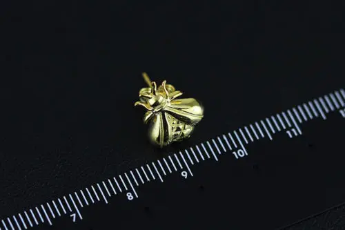 Solid Sterling SIL милые серьги гвоздики золотистого цвета с медом и Пчелой A1296