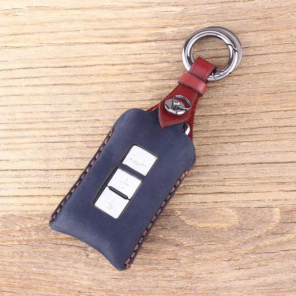 Чехол для ключей Dandkey из натуральной кожи с 3 кнопками чехол-брелок Mitsubishi Outlander Sport