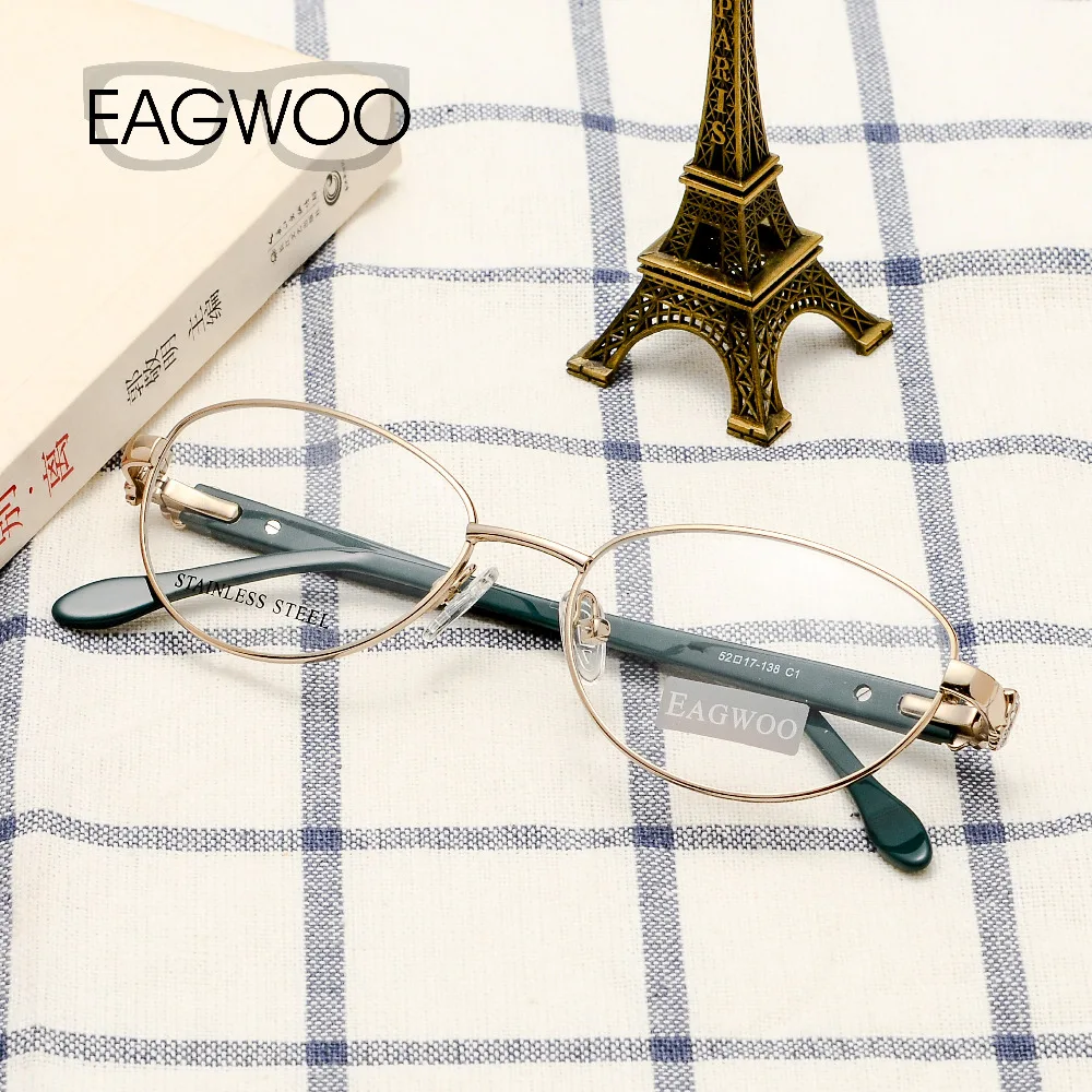 EAGWOO, женские дизайнерские очки со стразами, полная оправа, оптическая оправа, очки для глаз с бабочкой, красные дужки, 7805