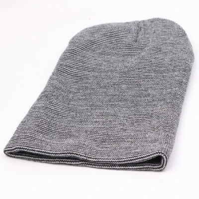 Striped light gray 14 цветов унисекс Спортивная Кепка Беговая Кепка для мужчин и женщин шапочки полосатые вязаные хип хоп шляпа для мужчин и женщин теплые зимние фитнес беговые колпачки - Цвет: Striped light gray