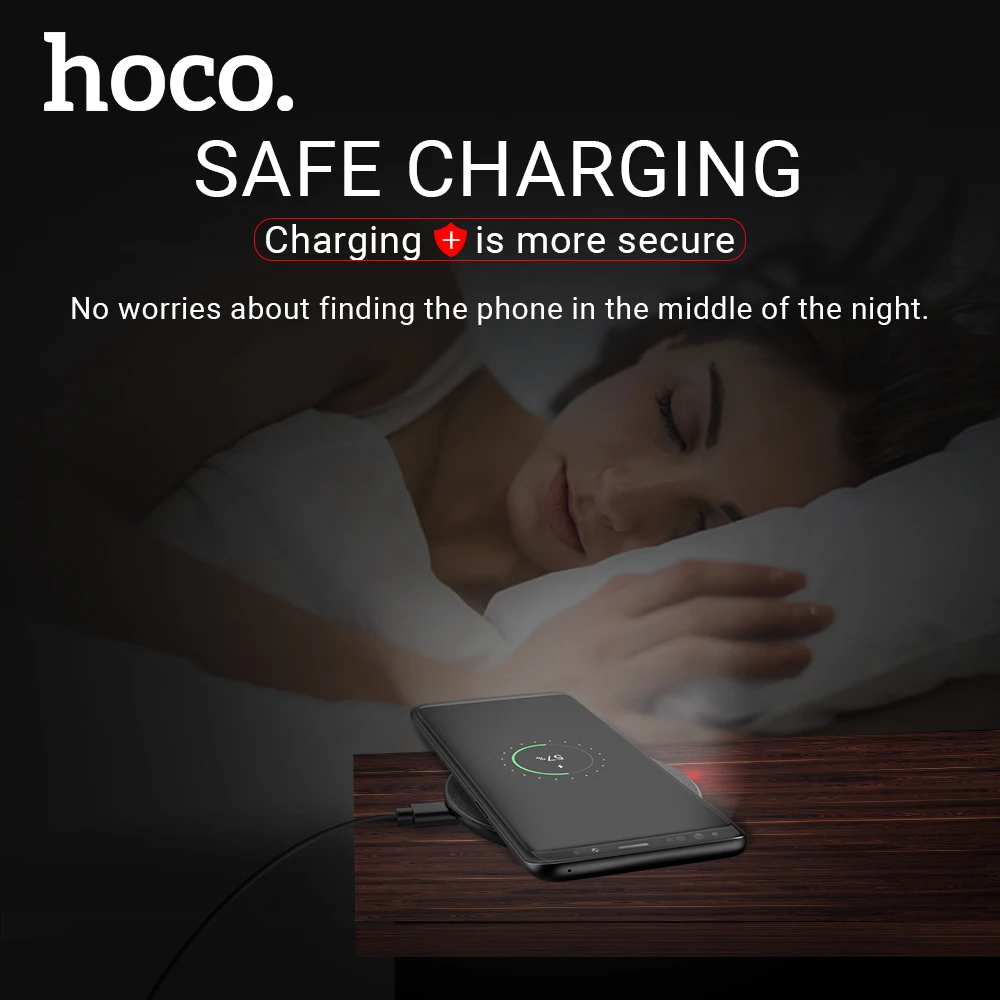 hoco беспроводное зарядное устройство 5W выход беспроводная зарядка для iPhone Samsung