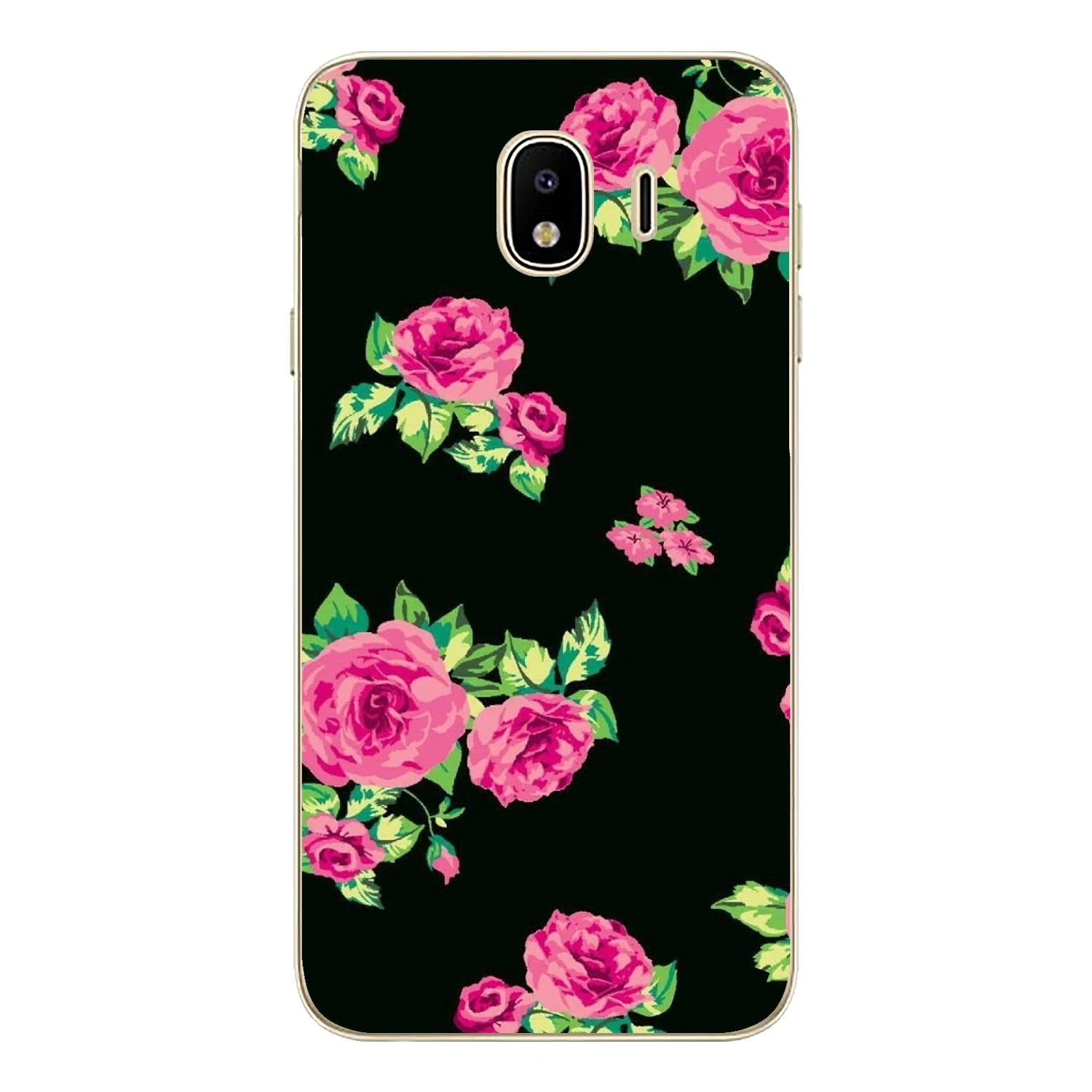 For Samsung Galaxy J4 2018 Case Cover EU 5.5&quot J400 J400F Soft TPU Silicone Cute Color Flamingo Rose Flower Painted Phone |