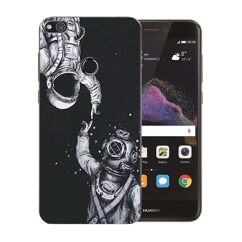 Чехлы для телефонов Huawei P8 Lite 2017/Honor 8 Lite/P9 2017/Nova Lite/GR3 2017 космическая Луна узор