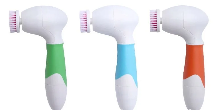 7 in1 Electric Facial Cleanser Rotary Face & Body Cleaning Brush Polishing Sponge Foot Care Tools Massage Washable Blue color | Красота и