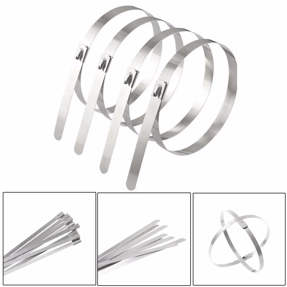 10 шт. металлический кабель из нержавеющей стали с застежкой молнией выхлопные