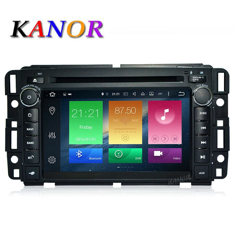 KANOR Android 8,0 32G Восьмиядерный 4G 2 Din автомобильный DVD видео плеер для GMC Yukon Savana Sierra Tahoe Acadia Hammer H2 с Навигатором
