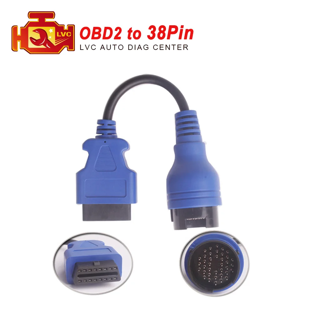 Синий PS2 38 контактный кабель для грузовика OBD1 к obd2 16pin диагностический интерфейс