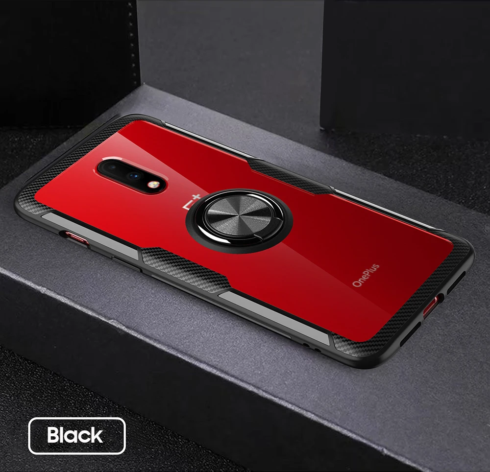 Для Oneplus 7 Чехол HD прозрачный магнитный автомобильный держатель чехол для Oneplus 6T 7 полное защитное кольцо задняя крышка One plus 6T capa
