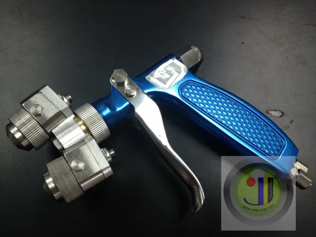 Бесплатная доставка двойной головок пистолет Нержавеющая сталь для Chrome Spray