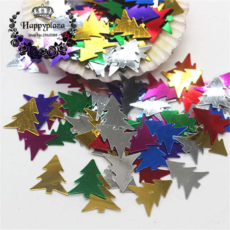 

30g/pack 14*16mm Mix Colors PVC Christmas Tree Loose Sequins Paillettes for DIY Scrapbooking Craft Making