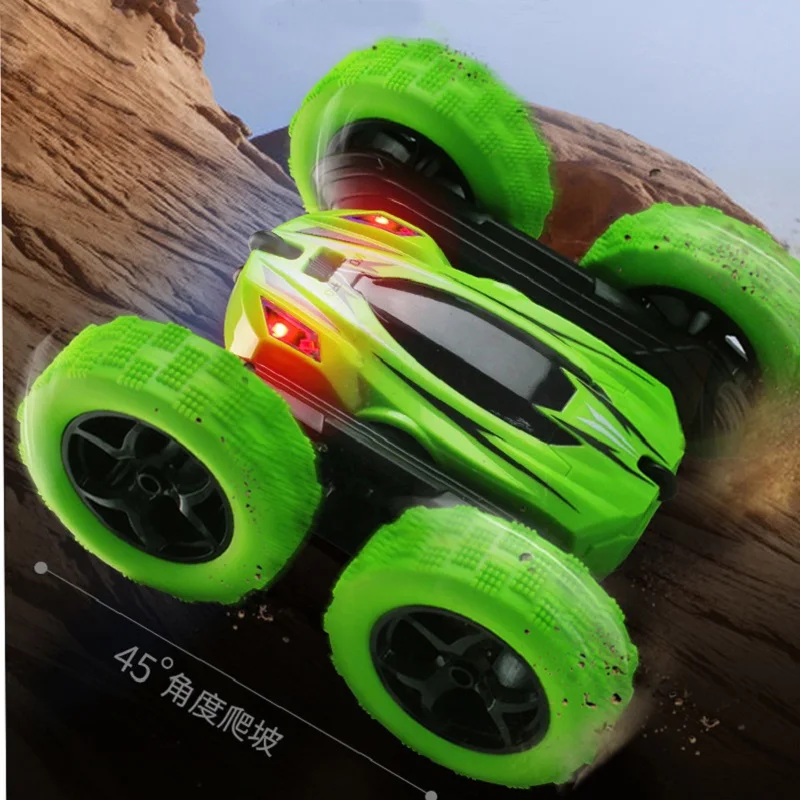 1/28 2 4 г RC Stunt Car игрушки удаленного Управление Off Road Электрический Race Двусторонняя
