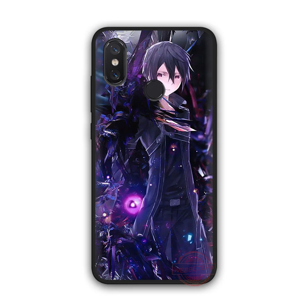 WEBBEDEPP SAO Anime TPU Phone Case for Xiaomi Mi 6 8 A2 Lite A1 F1 9 MAX 3 SE |