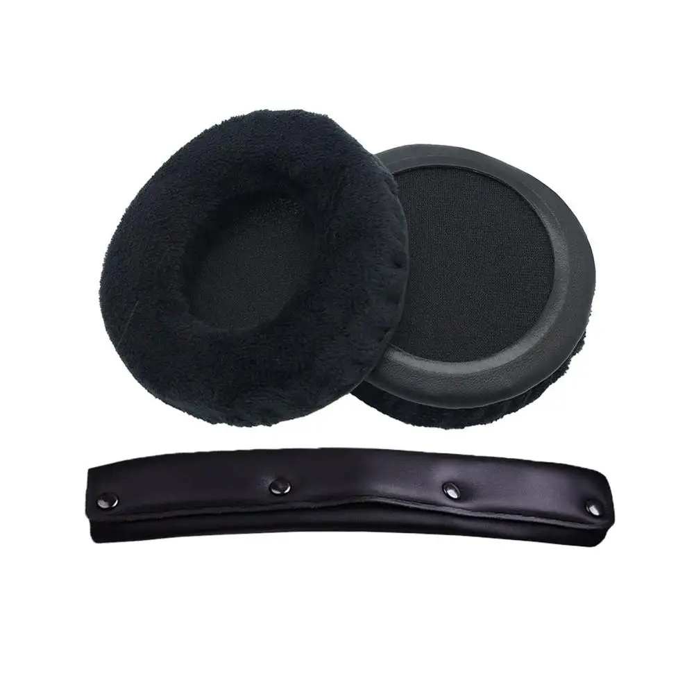 a set of Black WHIYO повязка Hoofdband oorkussens schuim spons Удобная подкладка для наушников Beyerdynamic DT770 DT880 DT990 - Цвет: a set of Black