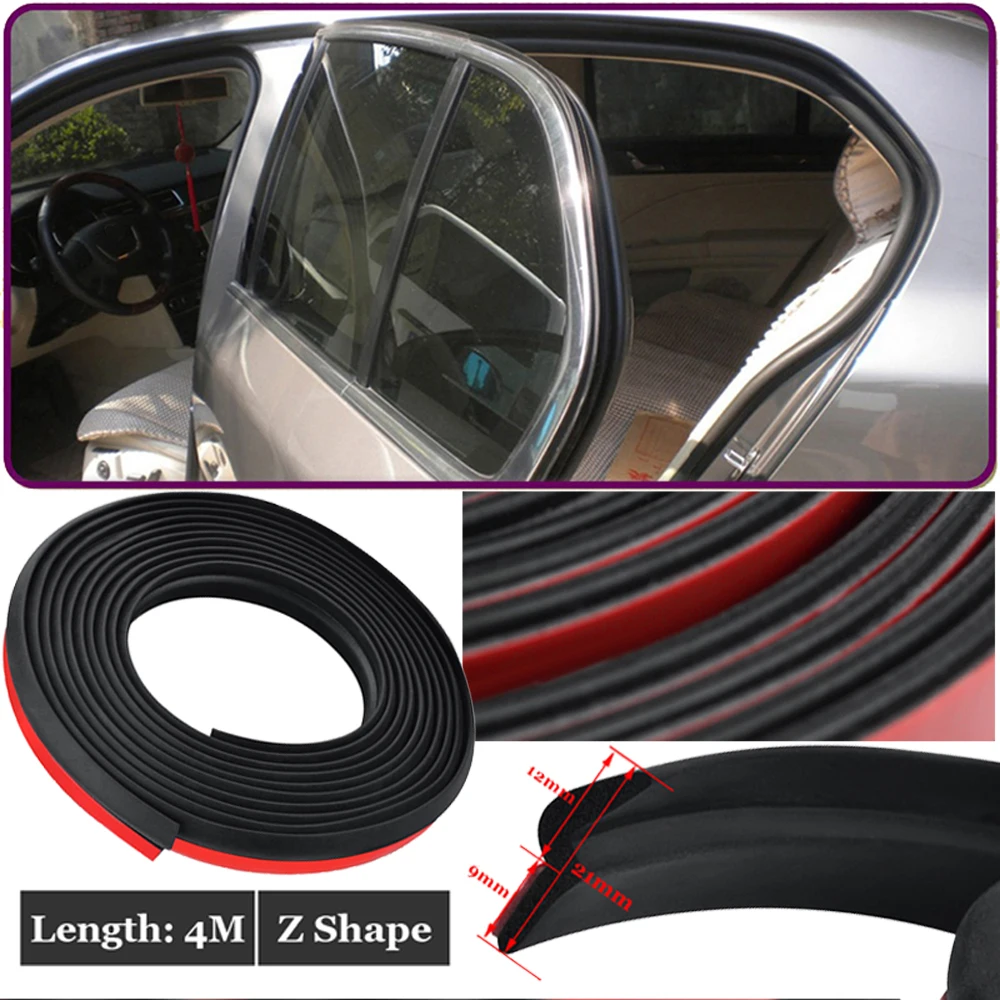 Новая уплотнительная лента 4 м Z образная Резиновая EPDM для отделки автомобильных