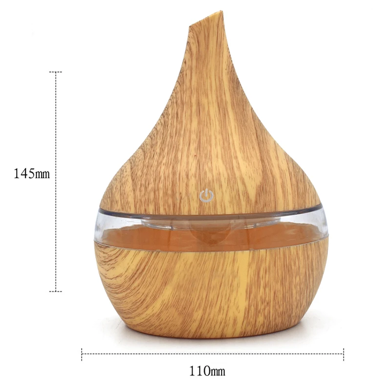 300ml USB Electric Aroma air diffuser wood Ultrasonic humidifier Essential oil Aromatherapy cool mist maker for home | Бытовая техника