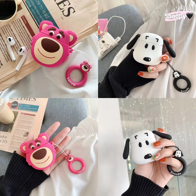 Air Pods 2 милые игрушки История acessorios силиконовые Мультяшные наушники Чехлы для Apple