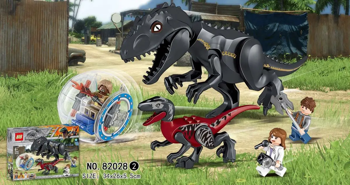 82028 Indominus Rex Tyrannosaurs T динозавр строительные блоки кирпичи детские игрушки для