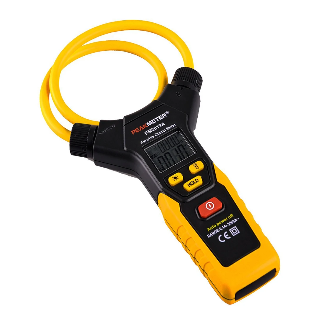 Новый стиль PEAKMETER PM2019A AC цифровой гибкие клещи оранжевый с больших Размеры |