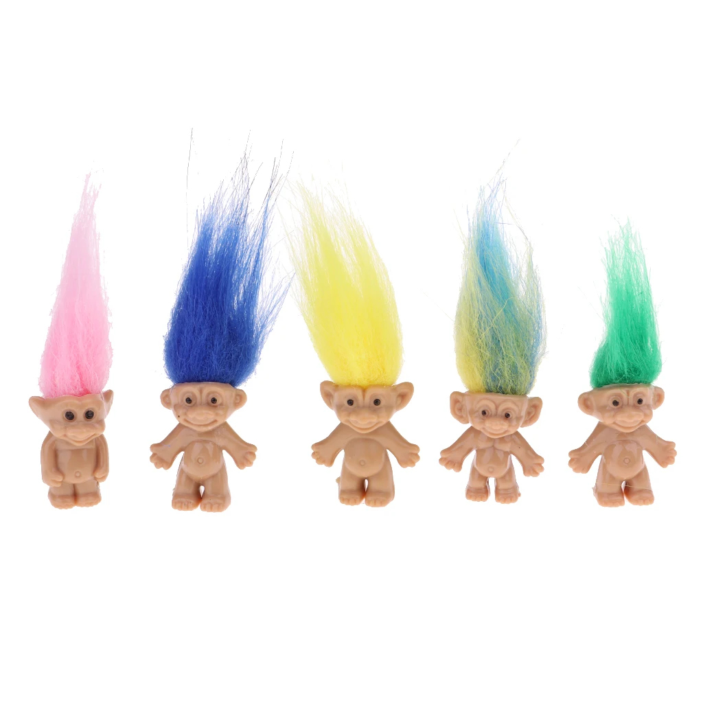 Chromatic 5 шт. Lucky Troll Кукла Мини Фигурки игрушки украшения торта