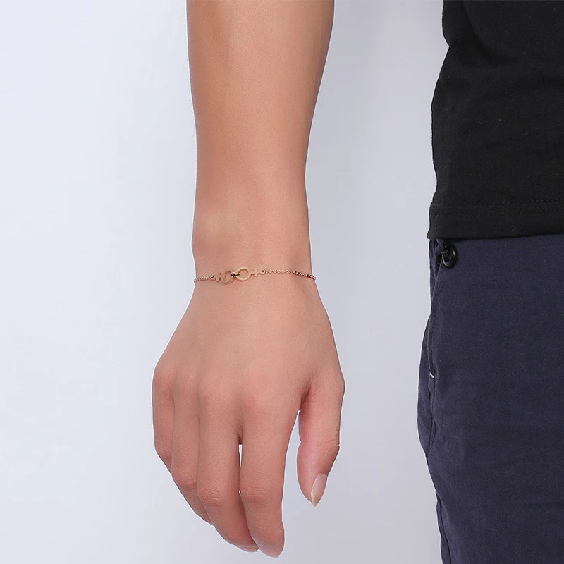 Украшения для геев браслеты женщин и мужчин ручная цепочка из розового золота