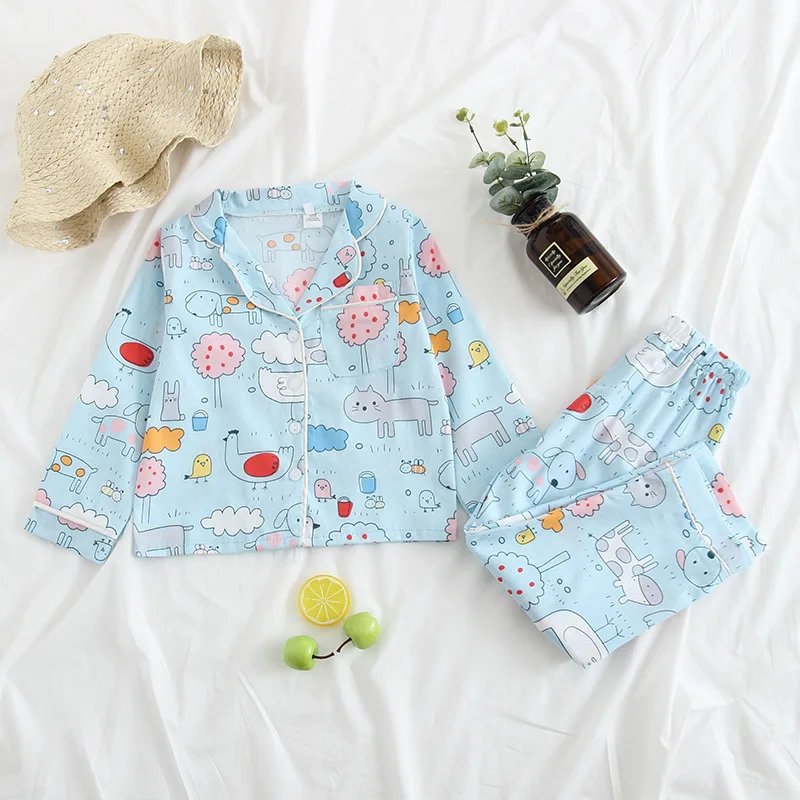Children Clothes Sets Baby Girls Lace Sleepwear Long Sleeves Leisure Wear Kids Pajamas Girl Boy 2-8 yrs | Детская одежда и обувь