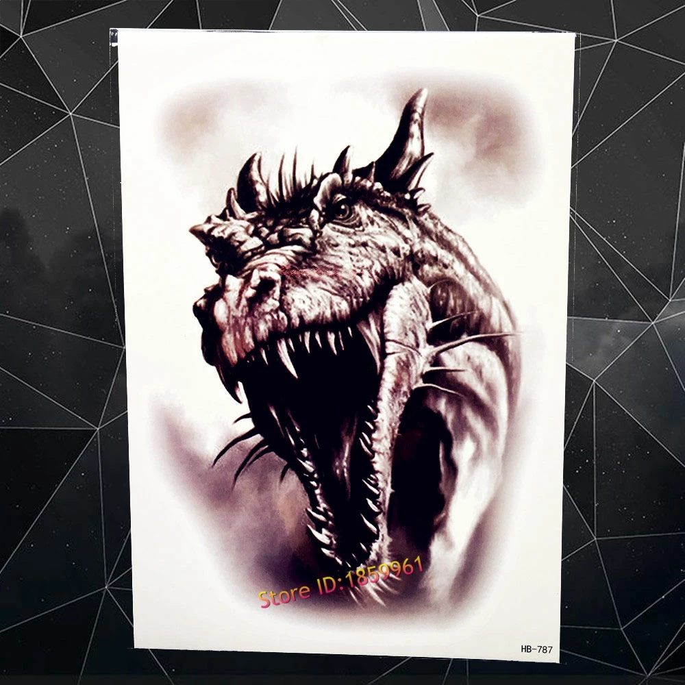 Медведь рев зверь Временные татуировки Наклейки Для мужчин Средства ухода за