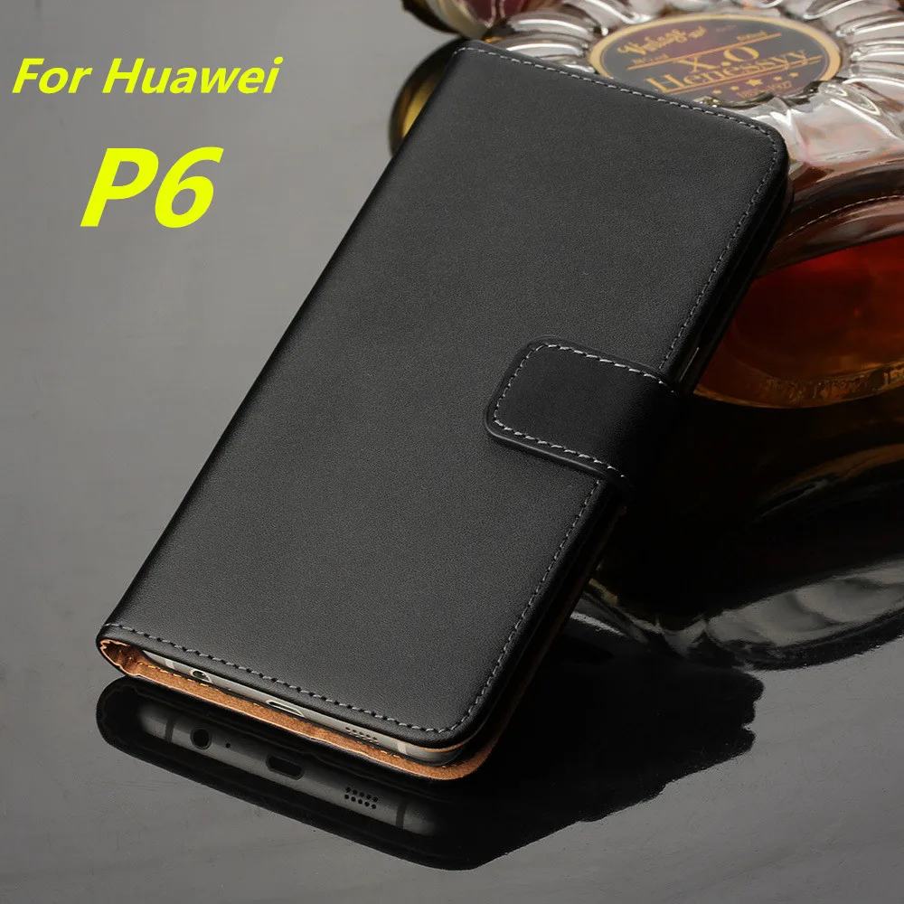 Кожаный флип-чехол премиум класса для Huawei P6 Роскошный чехол-бумажник P6s чехол