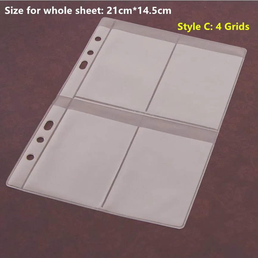 2pcs for 4Grids Скрапбукинг режущие штампы Органайзер набор марок альбом книга для хранения из искусственной кожи Обложка пластиковые внутренние страницы и карманы - Цвет: 2pcs for 4Grids