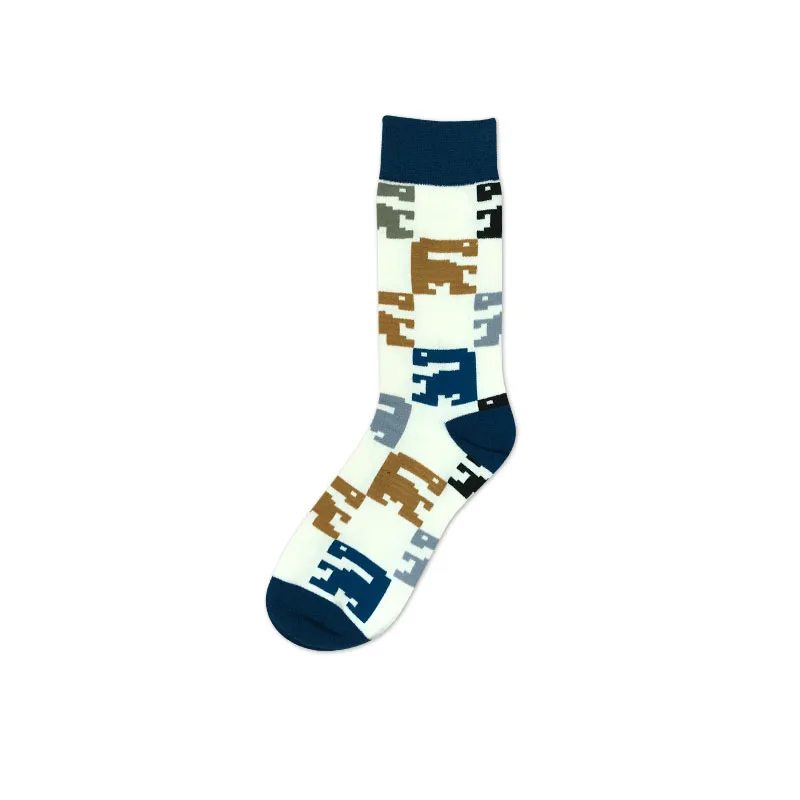 Color movement happy socks male / female skateboard street style outdoor designer brand novelty art for the couple |