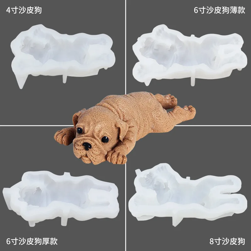 Симпатичная силиконовая форма Shar Pei мусс торт 3D для мороженого пудинг инструмент