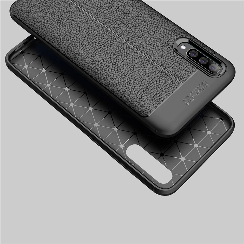 Для samsung Galaxy A70 Чехол кожаный Стильный чехол прочный ТПУ чехол для телефона для Galaxy A50 A 70 чехол 360 полная защита бампер