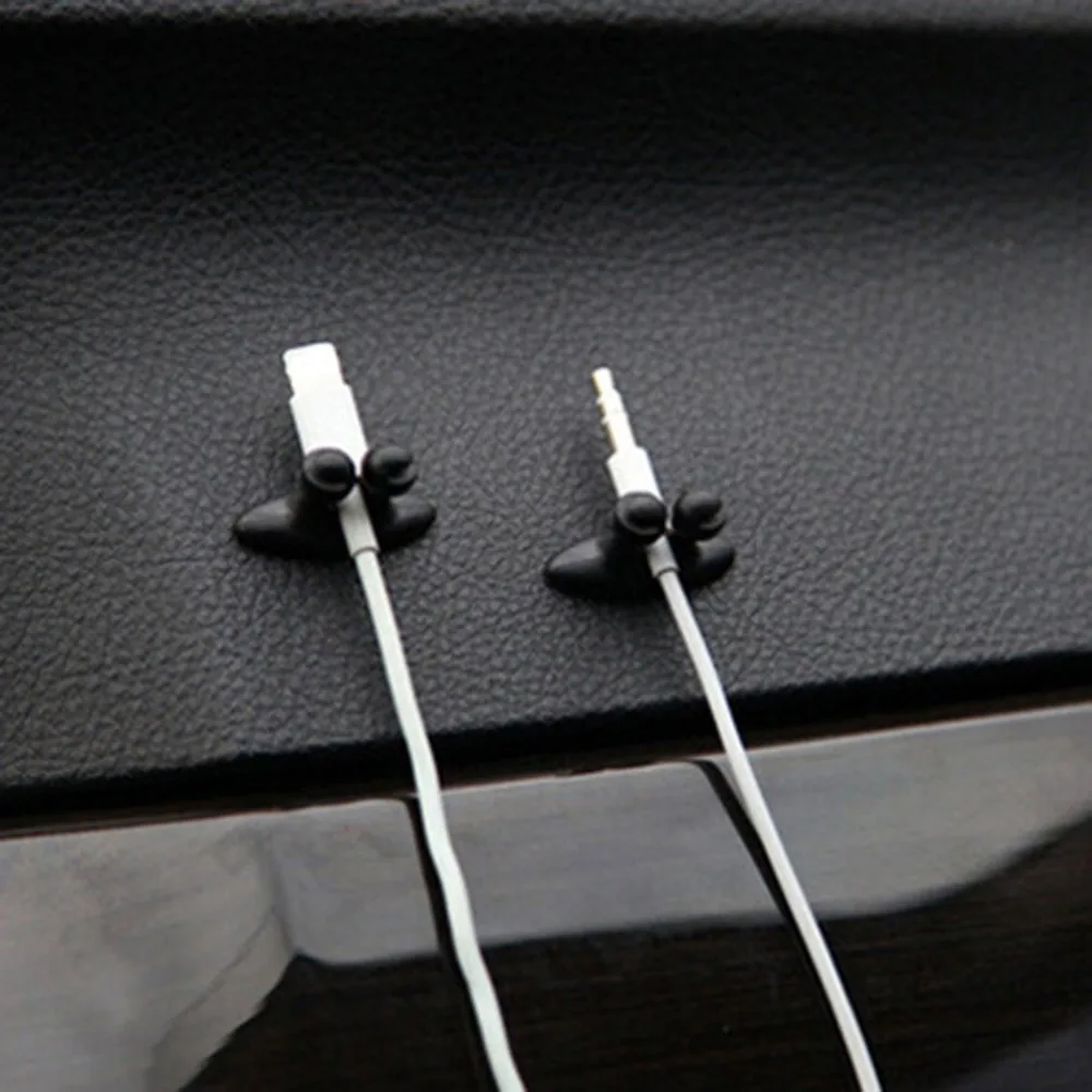 8 шт./лот автомобильный зажим для проводов USB кабель фиксированный зажим держатель кабеля для зарядки клейкий автомобильный зажим для зарядного устройства USB кабель автомобильный зажим