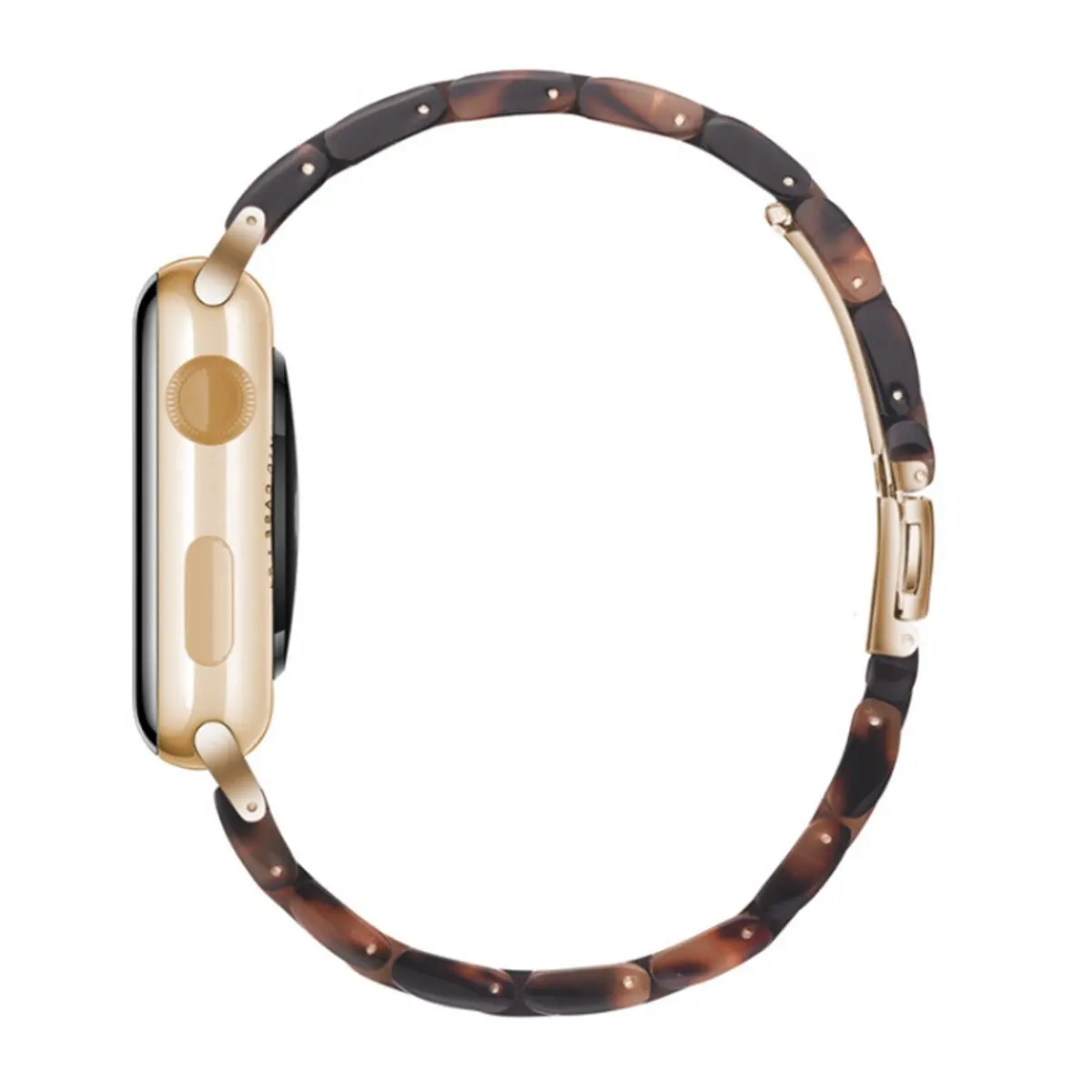 Ремешок для часов из смолы для Apple Watch, 38 мм, 42 мм, 40 мм, 44 мм, ремешок с пряжкой из нержавеющей стали, браслет для iWatch, серия 5, 4, 3, 2, 1