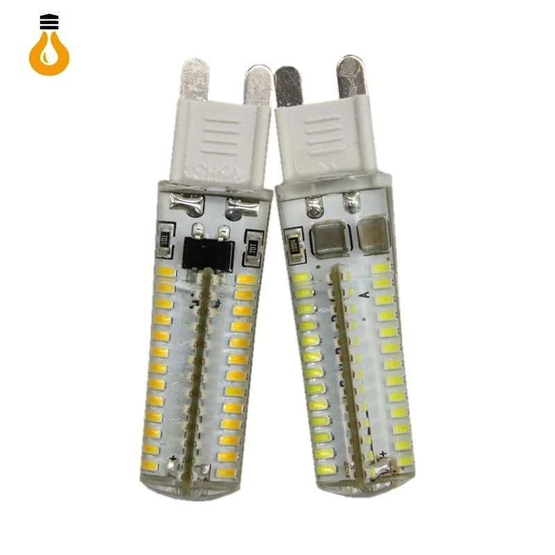 1 шт. Мини G9 9 Вт 12 Светодиодная лампа 3014 SMD AC 200 в 240 В Sillcone body LED кукурузная 64