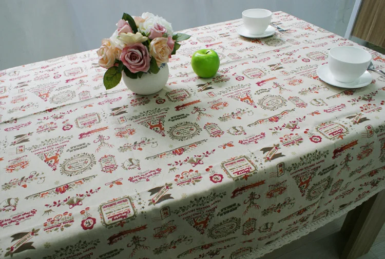 

Fort Hope New Year Christmas Tablecloth Kitchen Dining Table Decorations Home Rectangular Party Table Covers Christmas Ornaments