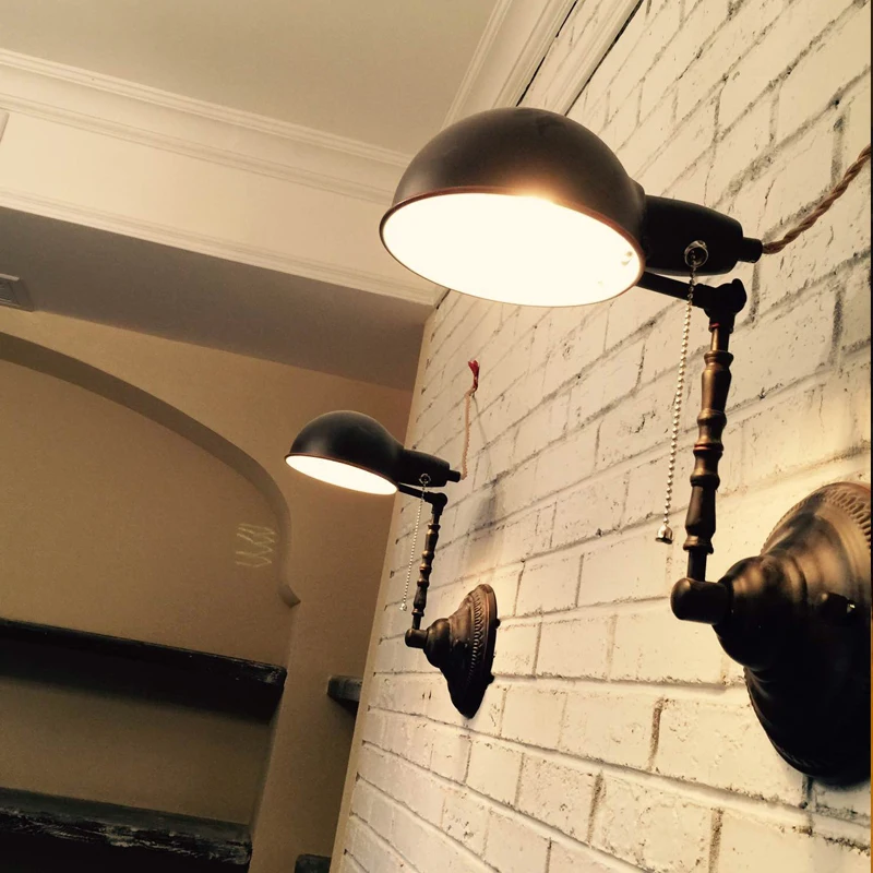 Ретро скандинавский настенный светильник старые Складные Настенные светильники