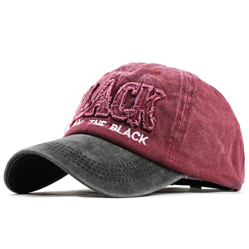 [FLB] бейсбольная кепка, женские шапки для мужчин, бренд Trucker, Снэпбэк Кепка s, Мужская винтажная Кепка с вышивкой, Черная кепка для папы, кепка s F370 - Цвет: F370 Black Red
