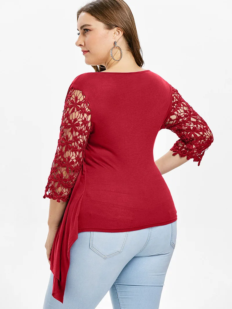 PlusMiss размера плюс 5XL ложный костюм двойка Цветочная расцветка для офиса