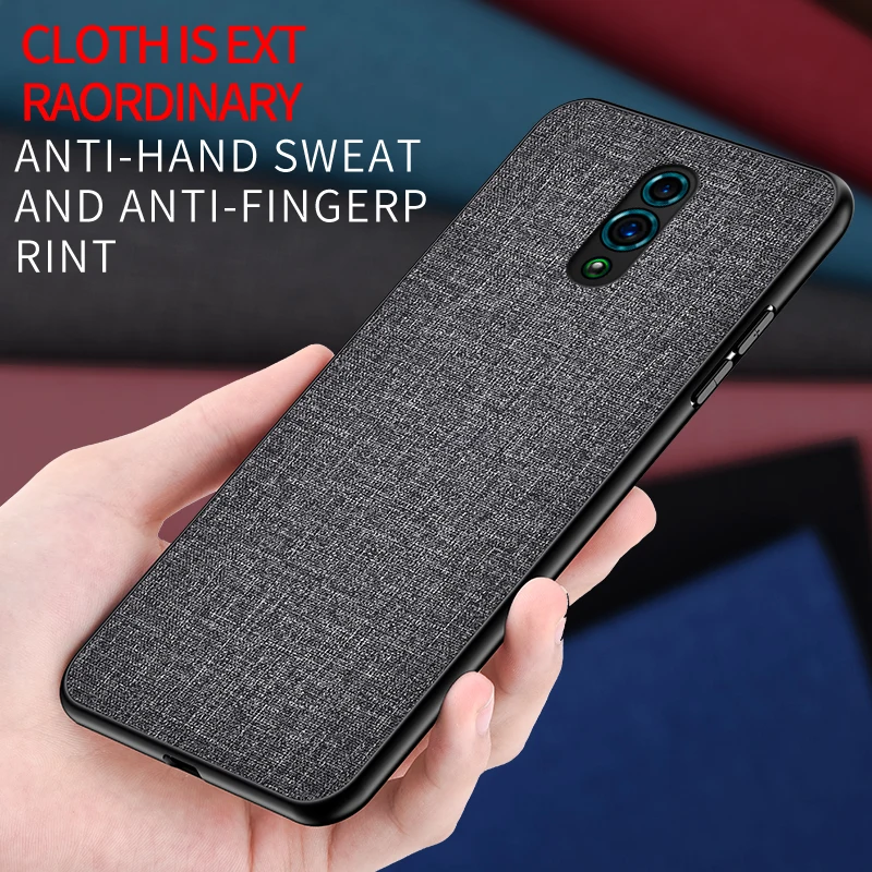 Чехол из мягкой ткани для OPPO Reno, жесткая задняя крышка из поликарбоната для OPPO realme 5 Pro Reno 2 Reno Z 2Z 10x zoom, чехол, деловой чехол, Funda