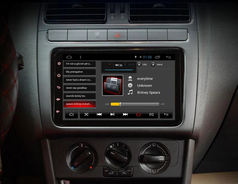 Android 7 1 автомобильный dvd Радио Видео gps плеер 2 din для vw polo golf tiguan jetta passat CC B5 1024*600 В