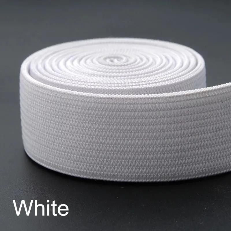 White 1 метр цветные резинки 20 мм плоская прошивка резинка для нижнего белья трусы Бюстгальтер резиновая одежда декоративный мягкий пояс - Цвет: White