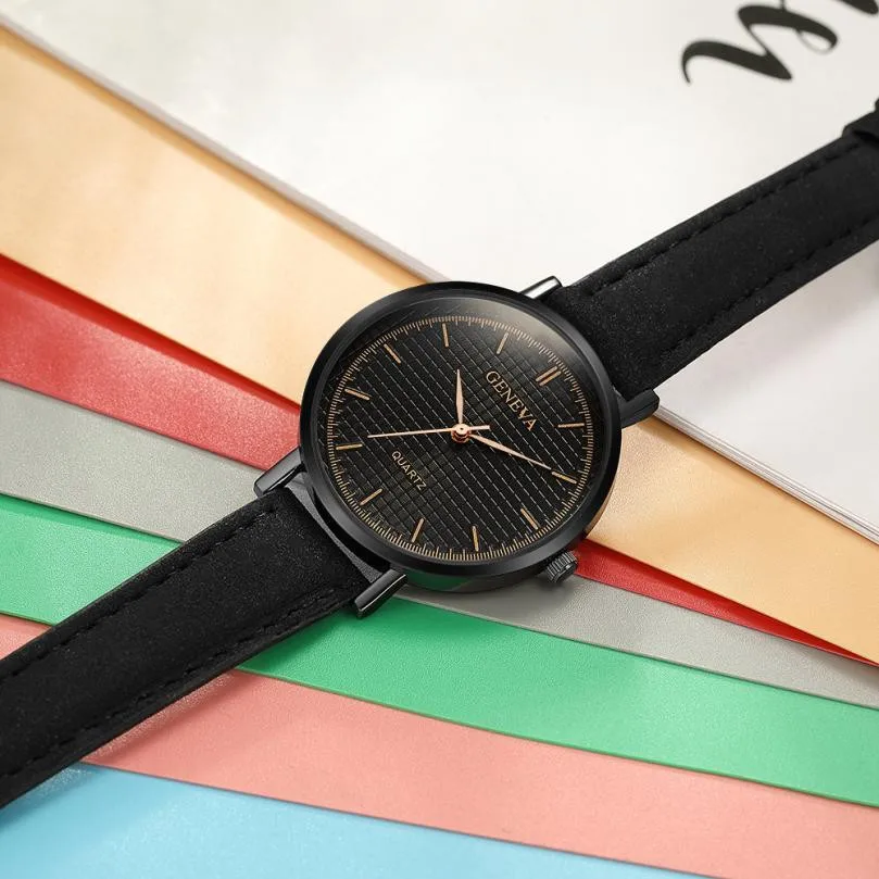 

Timezone#301 Geneva Women Fashion Leather Stainless Steel Sport Analog Quartz Wrist Watch Waterproof2