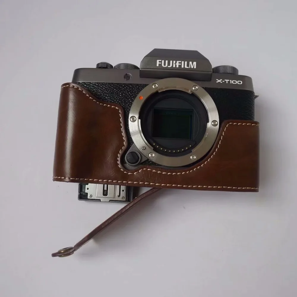 Чехол для Fujifilm Fuji XT100 XT 100 XT200 200 Camera Base PU с открытой батареей