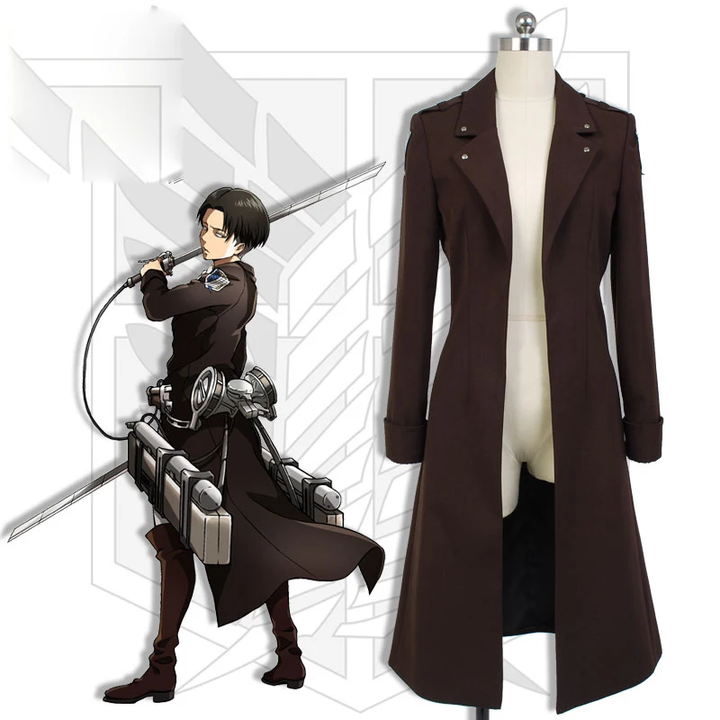 [STOCK] аниме атака на Титанов Tsubasa фигурка Levi Ackerman тренчкот куртка только костюм
