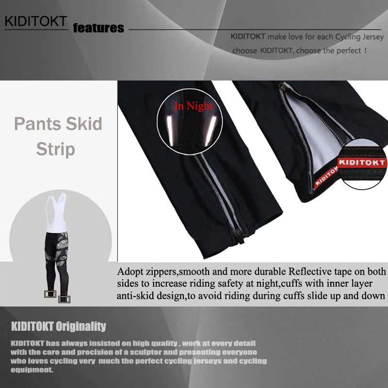 

KIDITOKT 2020 Pro Winter Thermal Cycling Pants Shockproof Mountain Bike Cycling Trousers MTB Bicycle Cycling Tights For Men