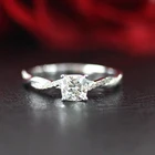 Обручальное кольцо для невесты 0,6 карата, обручальное кольцо из муассанита с огранкой подушки 5 мм, белое золото 14 карат для женщин