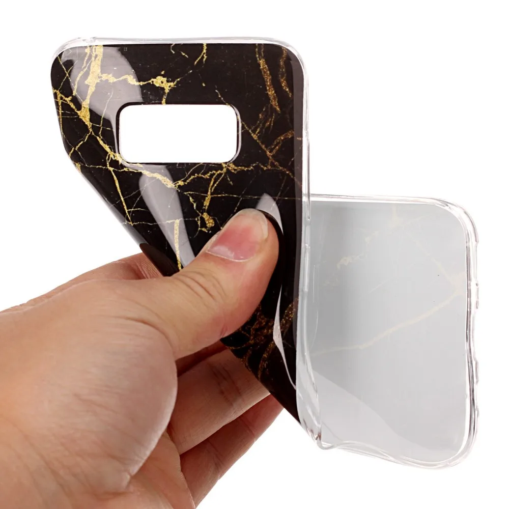 New For Samsung Galaxy S8 Plus Blue White Green Black Marble Designs High Quality Phone Case Gloss TPU Soft Back Cover |