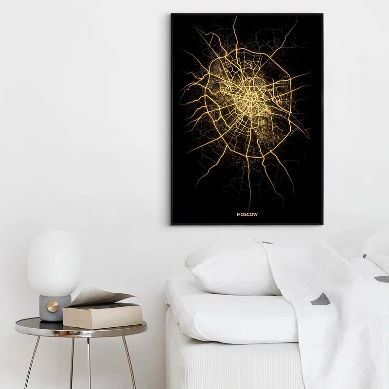 Москвы светильник Карты изготовленный на заказ карта городов мира Плакаты
