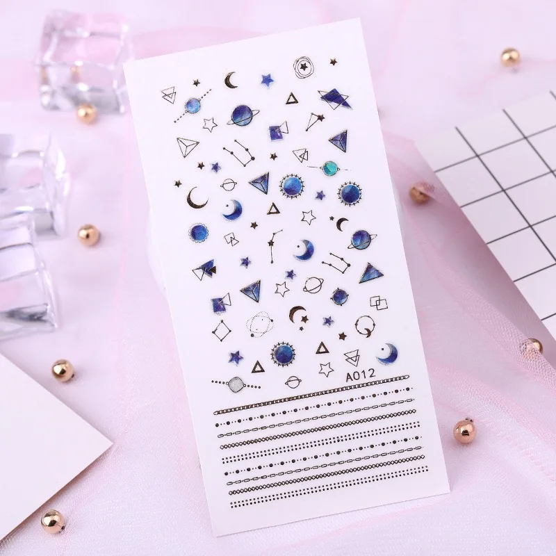 

Newest A-5-7-9-12 Crystal sticker 3d nail art sticker nail decal stamping export japan designs rhinestones decorations